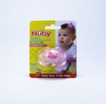 NUBY PASTEL PACIFIER WITH BUTTERFLY 12M+     ( LFSN )