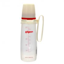 PIGEON BOTTLE WHITE 240 ML W/HAN(BPA FREE)40449